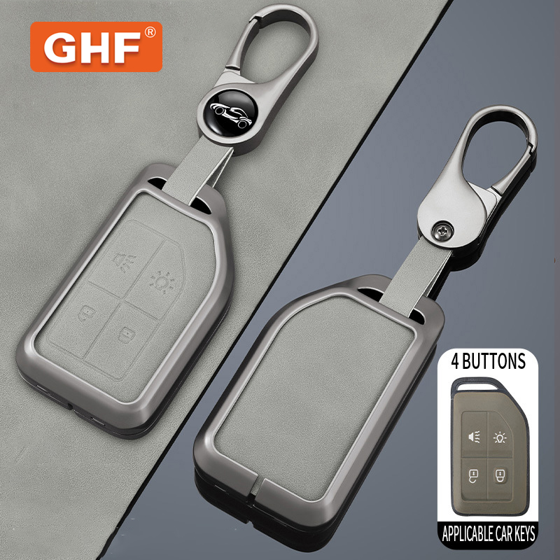 Wholesale Key Shell Leather Protection Zinc Alloy Car Key Case for Volvo
