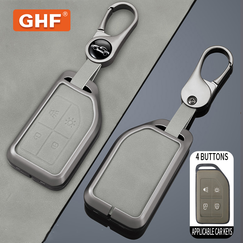 Wholesale Key Shell Leather Protection Zinc Alloy Car Key Case for Volvo