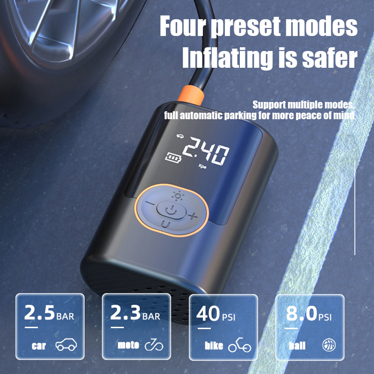 Portable Wireless High-Pressure Electric Auto Tire Inflator Digital 150psi Rapid Inflation Car Air Pump