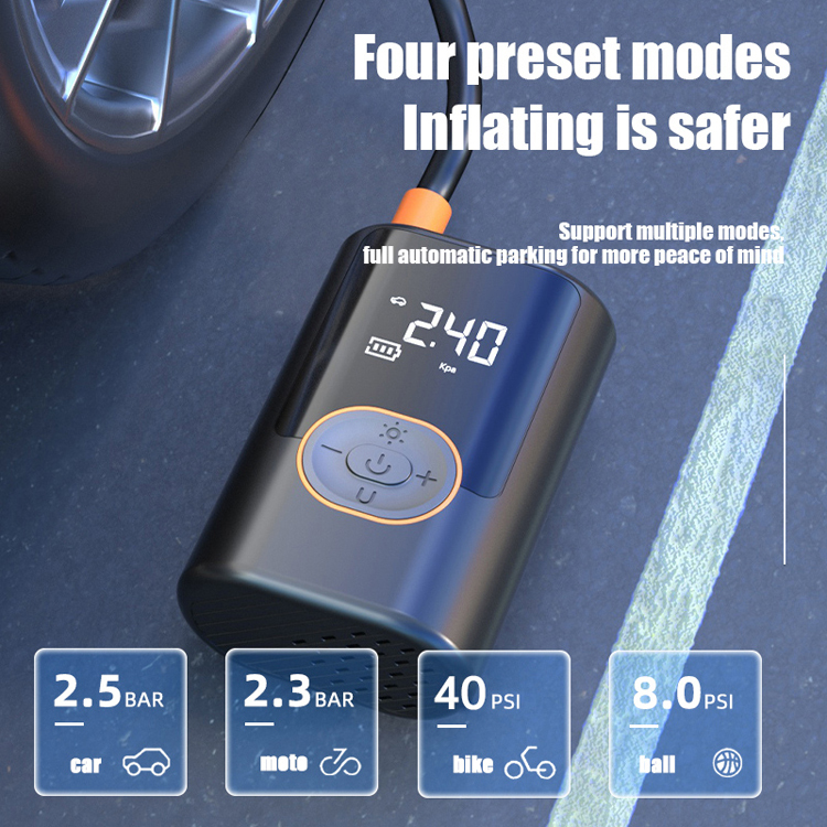 Portable Wireless High-Pressure Electric Auto Tire Inflator Digital 150psi Rapid Inflation Car Air Pump
