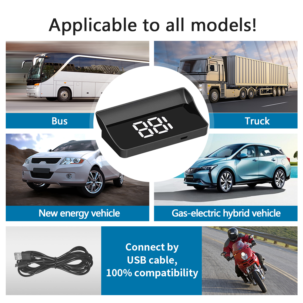 GPS Hud Heads up Display GPS Speed Alarm Universal Speedometer Car Hud