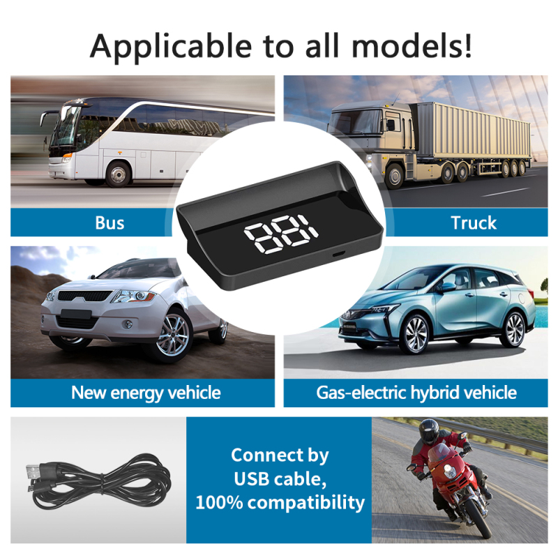 GPS Hud Heads up Display GPS Speed Alarm Universal Speedometer Car Hud