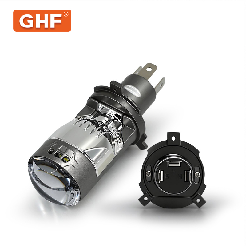 LED H4 Mini Biled Projector Lens 50W 6500K Motorcycles LED Headlight Car LED Projector Lens