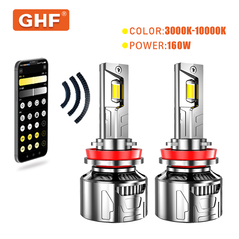 APP Control Car LED Bulbs H11 13000lm Lumen LED Headlight Bulb for Foco LED Para Auto