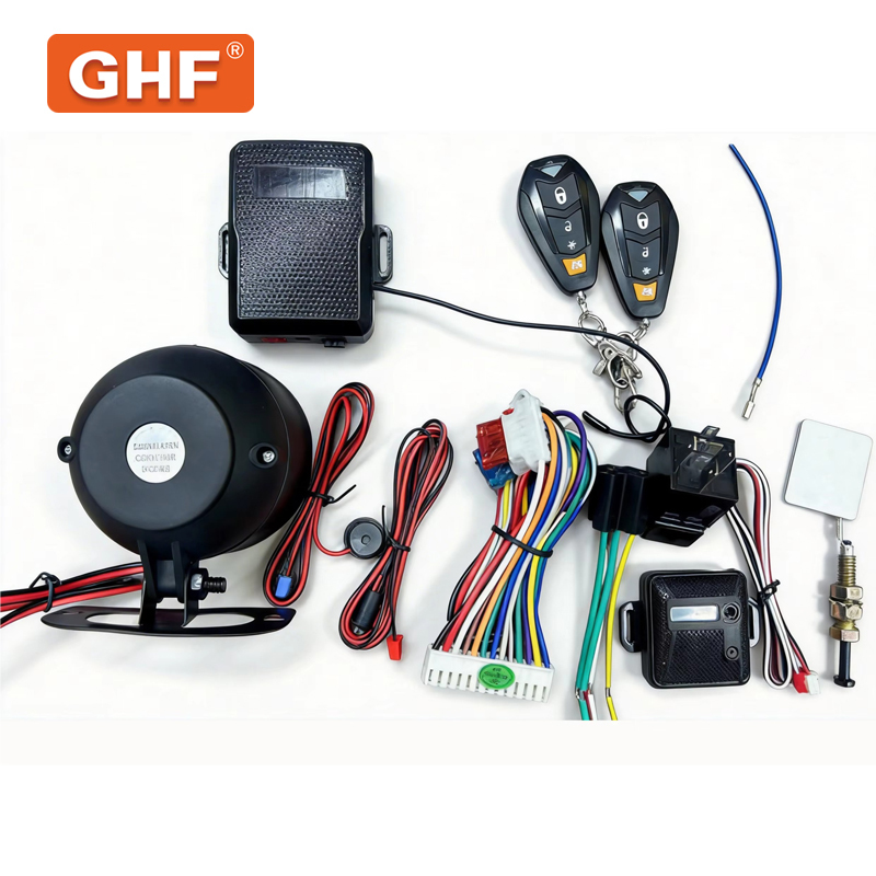 Universal 12V Hopping Code Car Alarm Codigo Variable Security System with Red Light Remote