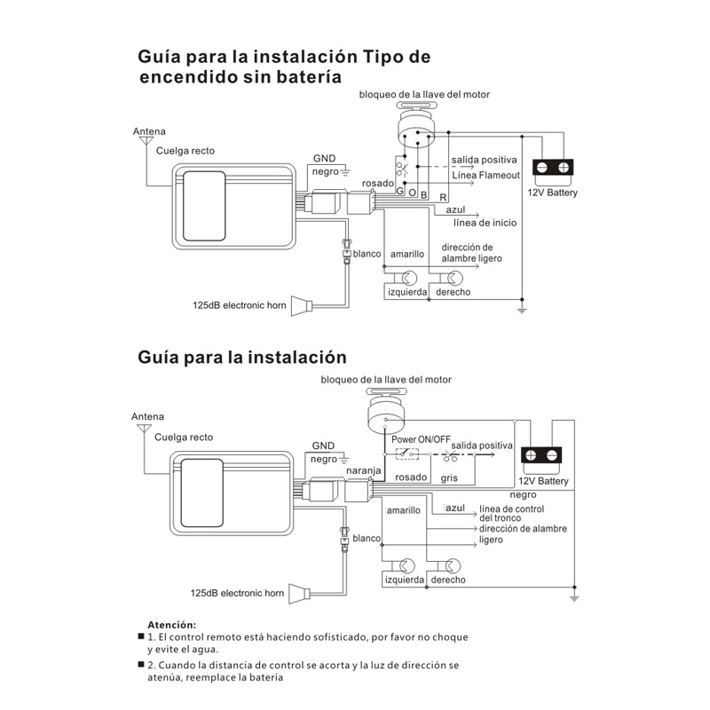 12V Alarma De Coche Control Remoto Moto Antirrobo Anti-Hijacking Immobilizer Motorcycle Alarm System for One Way