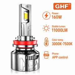 APP Control Car LED Bulbs H11 13000lm Lumen LED Headlight Bulb for Foco LED Para Auto