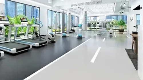 PVC Roll Flooring apply to fitness club