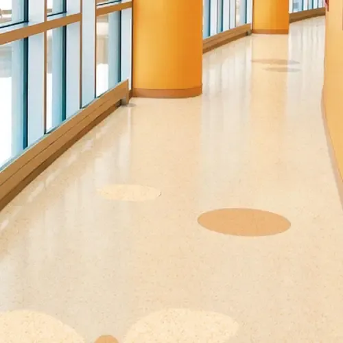 Homogeneous transparent PVC waterproof and non-slip floor