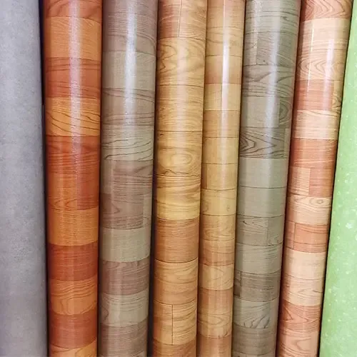 Imitation wood grain glue down PVC flooring