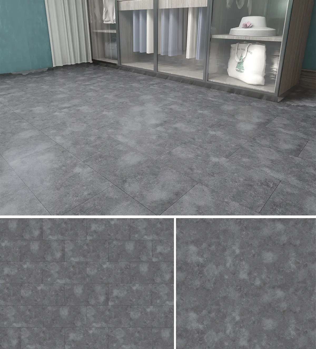 Luxury Vinyl Tile Floor Stone Look