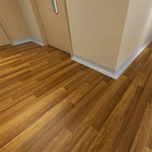 PVC Dark Wood Grain Floor