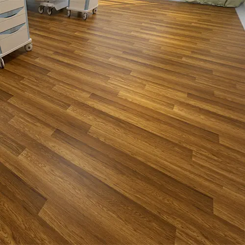 PVC Dark Wood Grain Floor