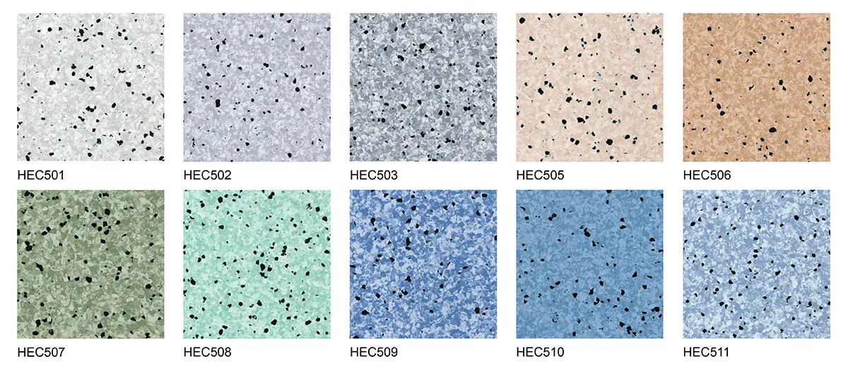 ESD Homogeneous PVC Flooring color