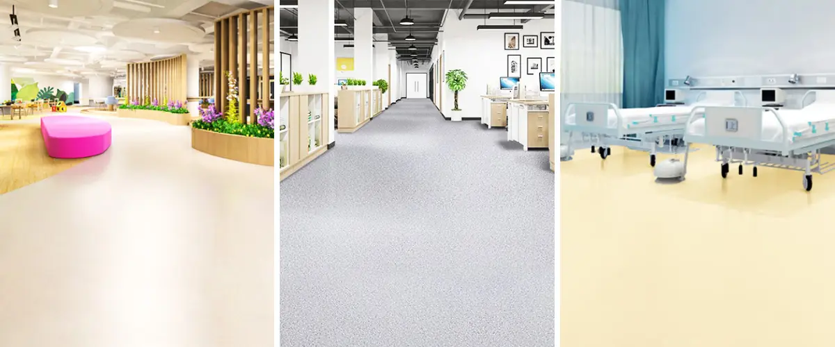 PVC floors in commercial places