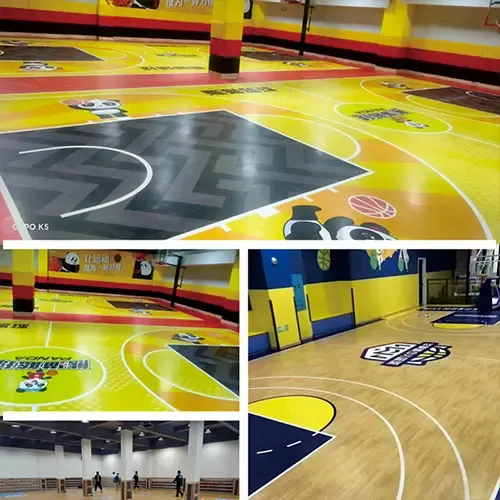 Indoor Basketball court Flooring Mat-Printable PVC Flooring