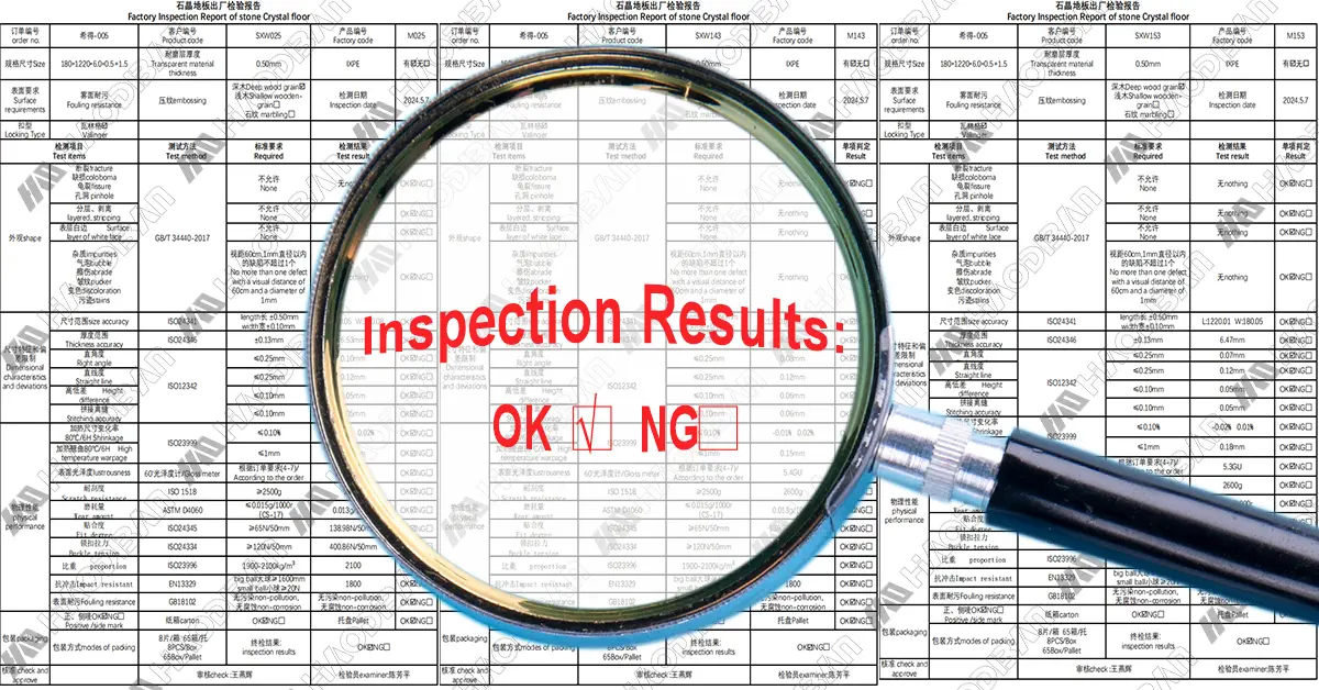 SPC Light Wood Vinyl Flooring Quality Control