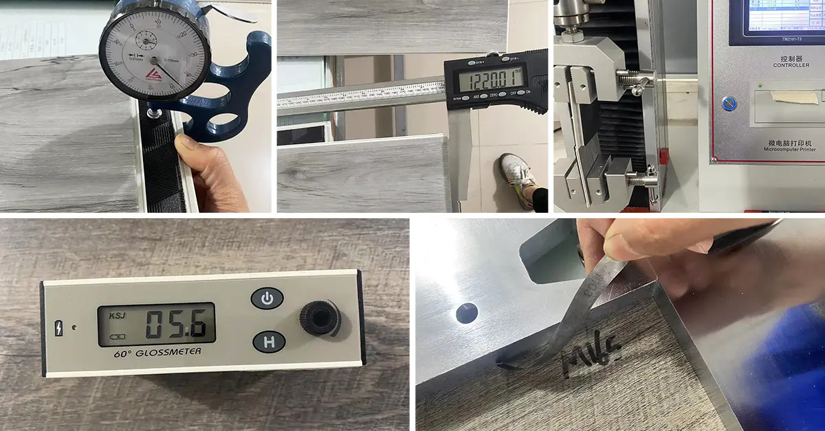 SPC Light Wood Vinyl Flooring Quality Control