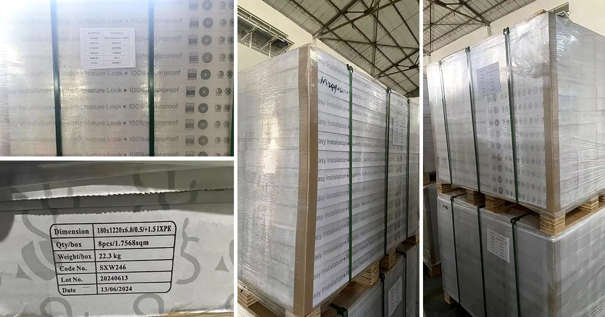 Embalaje de productos para pisos SPC