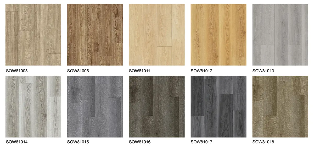 SPC Light Wood Vinyl Flooring Color