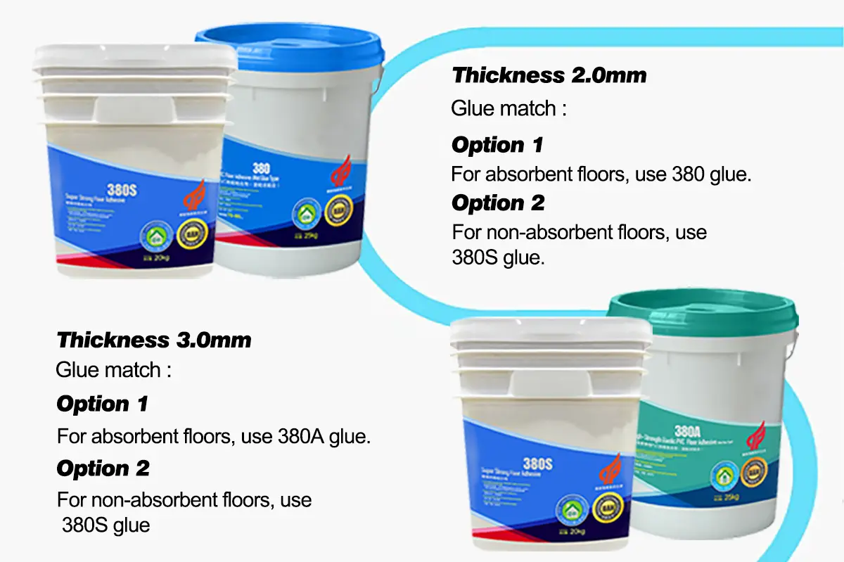 PVC Anti-static Flooring PVC Glue match and Welding rod reference