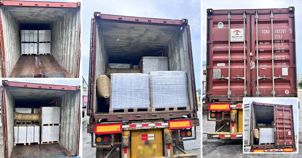 Empaque y cargue los productos para pisos SPC