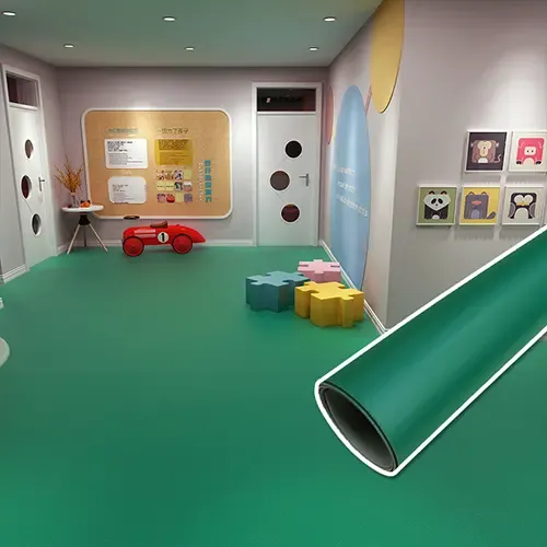 Vinyl Flooring Green Color