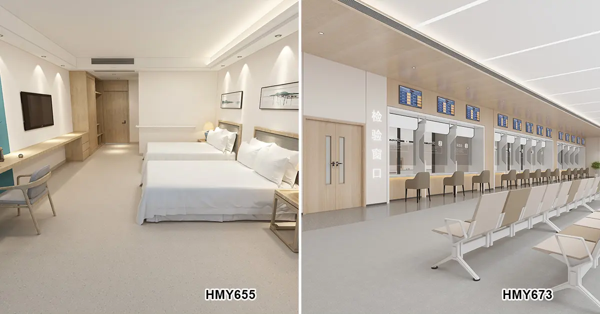 Homogenous Vinyl Flooring HMY673, HMY655 
