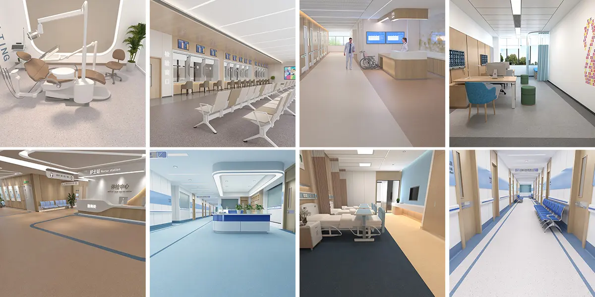 Homogeneous Flooring Paving Effect Display