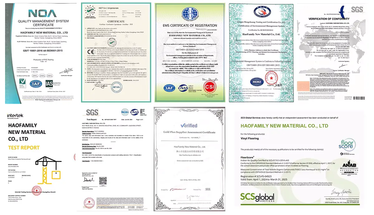 HAODIBAN Bamboo Charcoal Wall Panels Certificates