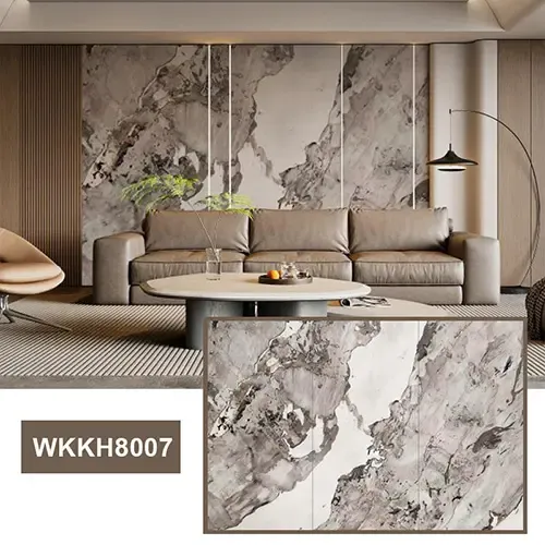 Living Room Feature Wall Marble Bamboo Panel