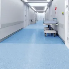 Non-directional homogeneous vinyl flooring