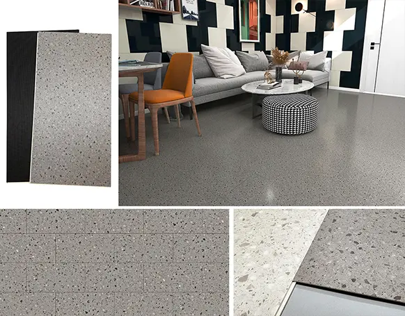 Terrazzo Speckled Multi-Color SPC Flooring Application