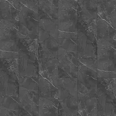 Deep Black Veined Stone SPC Tile