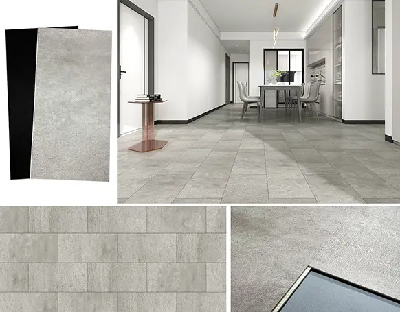 Industrial Concrete Light Grey SPC Floor Application