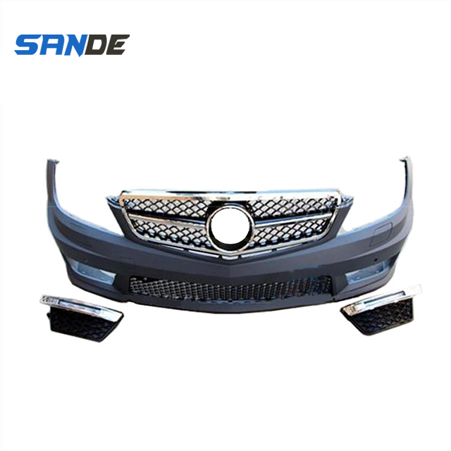 Refit Grill 2011 2013 W204 C63 Front Bumper Assy For Mercedes W204 C63 body kit