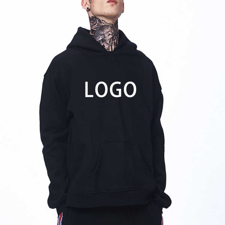 Custom logo tag heavyweight cotton hoodie