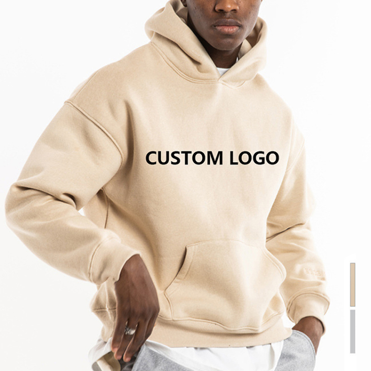 High Quality Cotton Oversized Blank Fashion Essentials Street Embroidered Logo Custom Men's Hoodie