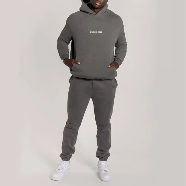 Popular Hoodie Custom Heavyweight 100% Cotton Black Blank Fleece Pullover Hoodie Oversized Men's Sweatshirt