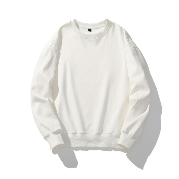 High Quality OEM Pullover Plain Plush Blank Jogger White Crew Neck Cotton Custom Crew Neck Sweatshirt