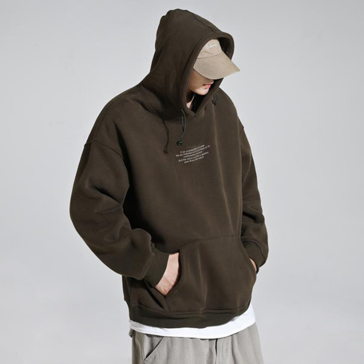 High Quality 100% Cotton Oversized Wholesale Customized Men's Embroidered Print Logo Hoodie
