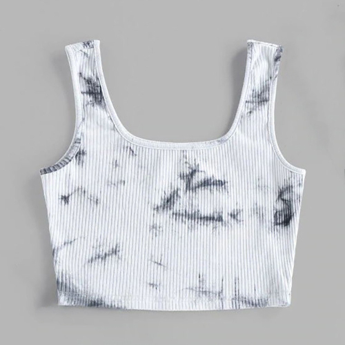 women tops 2022 sexy tie dye tank top blank croptop ladies sleeveless plain crop tops