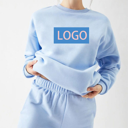 Custom Embroidery Logo Sweatshirt Cotton Crew Neck Oem Quality Oversize Embroidered Women Crewneck Prints Light Sweatshirts