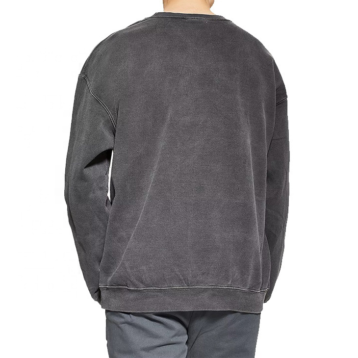 Custom vintage hoodie fleece french terry vintage sweater acid wash unisex crewneck sweatshirt