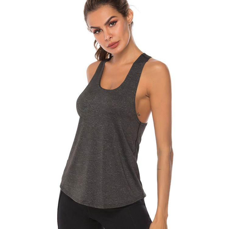 nylon polyester spandex summer tank top for women lower neck loose soft sleeveless vest