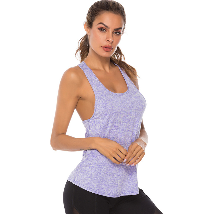 nylon polyester spandex summer tank top for women lower neck loose soft sleeveless vest