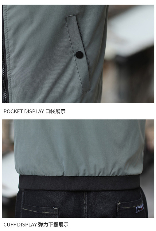 New men's jacket trend youth casual jacket autumn and winter stand collar baseball uniform