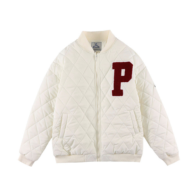 2021 autumn and winter new retro loose varsity jacket baseball uniform cotton coat