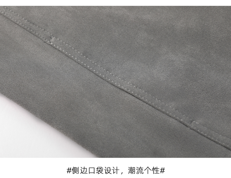 Men's Outerwear New Casual Lapel Suede Autumn Jacket