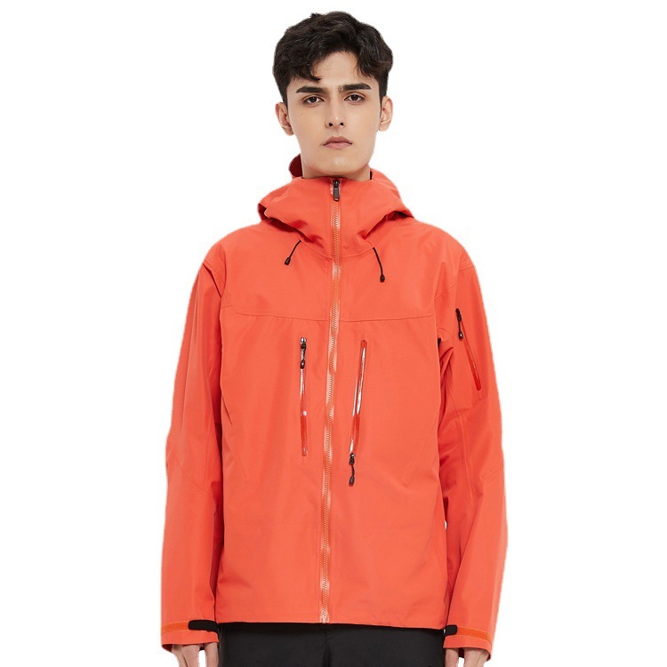 Men's Solid Color Jacket Jacket Windproof Waterproof Laminated Mountaineering Suit Single Layer Jacket